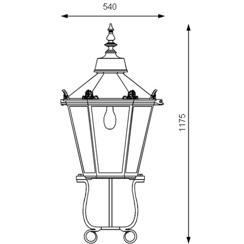 Historical luminaires thl-211 drawing